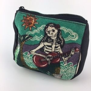 Dia de los muertos mermaid skeleton coin purse